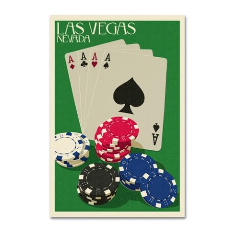 Trademark Fine Art Lantern Press 'Poker' Canvas Art, 12x19 ALI9302-C1219GG